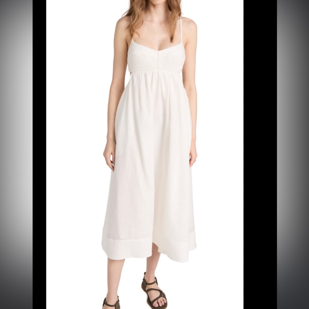 Zimmerman White Midi Dress